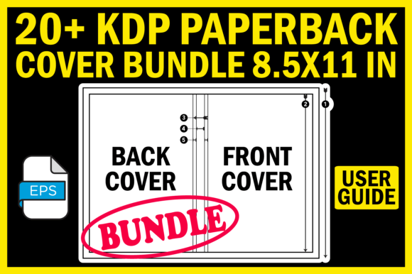 20 KDP Paperback Cover Bundle 8.5X11 in: Strategic Templates for Efficient Publishing