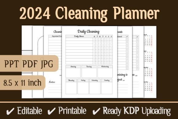 2024 Cleaning Planner KDP Interior