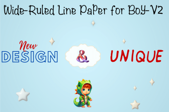 Wide-Ruled Line Paper for Boy-V2: A Thoughtful Blend of Function, Readability, and Fresh Design